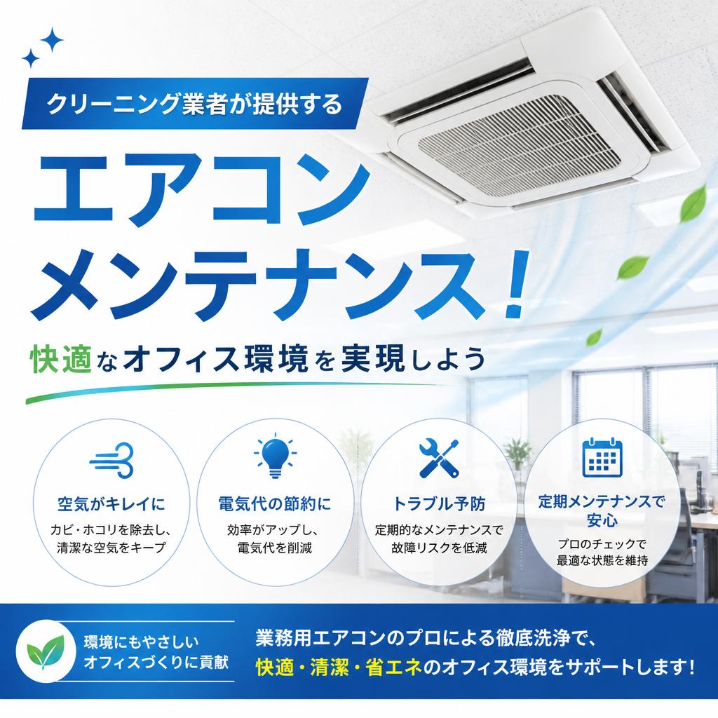 クリーニング業者が提供するエアコンメンテナンス！快適なオフィス環境を実現しよう